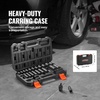 image:imageVEVOR Impact Socket Set 12 Inches 26 Piece Deep Sockets 6Point Rugged Construction CrV 12 Inches Drive Socket Set Impact Metric 10mm  36mm with a Storage Cage38 25PCS CRMO