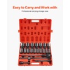 image:imageVEVOR Impact Socket Set 12 Inches 26 Piece Deep Sockets 6Point Rugged Construction CrV 12 Inches Drive Socket Set Impact Metric 10mm  36mm with a Storage Cage34 22PCS