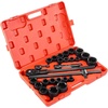 image:imageVEVOR Impact Socket Set 12 Inches 26 Piece Deep Sockets 6Point Rugged Construction CrV 12 Inches Drive Socket Set Impact Metric 10mm  36mm with a Storage Cage34 27PCS