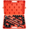 image:imageVEVOR Impact Socket Set 12 Inches 26 Piece Deep Sockets 6Point Rugged Construction CrV 12 Inches Drive Socket Set Impact Metric 10mm  36mm with a Storage Cage34 27PCS