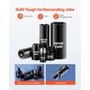 image:imageVEVOR Impact Socket Set 12 Inches 26 Piece Deep Sockets 6Point Rugged Construction CrV 12 Inches Drive Socket Set Impact Metric 10mm  36mm with a Storage Cage38 96 PCS