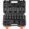 image:imageVEVOR Impact Socket Set 12 Inches 26 Piece Deep Sockets 6Point Rugged Construction CrV 12 Inches Drive Socket Set Impact Metric 10mm  36mm with a Storage Cage38 14PCS Universal CRMO