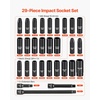 image:imageVEVOR Impact Socket Set 34 Inches 29 Piece Impact Sockets 6Point Sockets Rugged Construction CRM0 34 Inches Drive Socket Set Impact SAE 34 inch  212 inch with a Storage Cage12 29 PCS