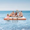image:imageVEVOR Inflatable Floating Dock Inflatable Dock Platform NonSlip Air Dock Platform with Portable Carrying Bag amp Detachable Ladder Floating Platform Island Raft for Pool Beach Ocean10 x 8 FT