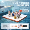 image:imageVEVOR Inflatable Floating Dock Inflatable Dock Platform NonSlip Air Dock Platform with Portable Carrying Bag amp Detachable Ladder Floating Platform Island Raft for Pool Beach Ocean10 x 10 FT