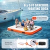 image:imageVEVOR Inflatable Floating Dock Inflatable Dock Platform NonSlip Air Dock Platform with Portable Carrying Bag amp Detachable Ladder Floating Platform Island Raft for Pool Beach Ocean6 x 5 FT