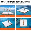 image:imageVEVOR Inflatable Floating Dock Inflatable Dock Platform NonSlip Air Dock Platform with Portable Carrying Bag amp Detachable Ladder Floating Platform Island Raft for Pool Beach Ocean7 x 7 FT