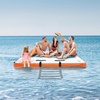 image:imageVEVOR Inflatable Floating Dock Inflatable Dock Platform NonSlip Air Dock Platform with Portable Carrying Bag amp Detachable Ladder Floating Platform Island Raft for Pool Beach Ocean15 x 6 FT