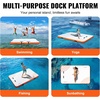 image:imageVEVOR Inflatable Floating Dock Inflatable Dock Platform NonSlip Air Dock Platform with Portable Carrying Bag amp Detachable Ladder Floating Platform Island Raft for Pool Beach Ocean8 x 5 FT