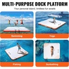 image:imageVEVOR Inflatable Floating Dock Inflatable Dock Platform NonSlip Air Dock Platform with Portable Carrying Bag amp Detachable Ladder Floating Platform Island Raft for Pool Beach Ocean10 x 10 FT