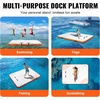 image:imageVEVOR Inflatable Floating Dock Inflatable Dock Platform NonSlip Air Dock Platform with Portable Carrying Bag amp Detachable Ladder Floating Platform Island Raft for Pool Beach Ocean10 x 8 FT