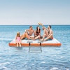 image:imageVEVOR Inflatable Floating Dock Inflatable Dock Platform NonSlip Air Dock Platform with Portable Carrying Bag amp Detachable Ladder Floating Platform Island Raft for Pool Beach Ocean8 x 5 FT
