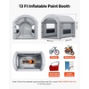 image:imageVEVOR Inflatable Paint Booth 13 x 10 x 9 ft Portable Spray Booth with 750W Powerful Blower and Large Filter Cotton Arched Roof Blow Up Painting Tent for Bike Motorcycle and Furniture Gray