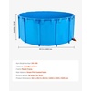 image:imageVEVOR KOI Aquarium Tank Above Ground Fish Pond 127 Gallon Foldable Canvas Fish Pool Pond with Clear Viewing Panel OutdoorIndoor No Dig Turtle Goldfish Pond with 304SS Frame and Drain ValveRoundBlue