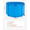 image:imageVEVOR KOI Aquarium Tank Above Ground Fish Pond 127 Gallon Foldable Canvas Fish Pool Pond with Clear Viewing Panel OutdoorIndoor No Dig Turtle Goldfish Pond with 304SS Frame and Drain ValveRoundBlue