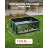 image:imageVEVOR KOI Aquarium Tank Above Ground Fish Pond 127 Gallon Foldable Canvas Fish Pool Pond with Clear Viewing Panel OutdoorIndoor No Dig Turtle Goldfish Pond with 304SS Frame and Drain ValveWith Clear Panel