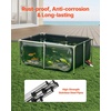 image:imageVEVOR KOI Aquarium Tank Above Ground Fish Pond 127 Gallon Foldable Canvas Fish Pool Pond with Clear Viewing Panel OutdoorIndoor No Dig Turtle Goldfish Pond with 304SS Frame and Drain ValveWith Clear Panel