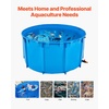 image:imageVEVOR KOI Aquarium Tank Above Ground Fish Pond 127 Gallon Foldable Canvas Fish Pool Pond with Clear Viewing Panel OutdoorIndoor No Dig Turtle Goldfish Pond with 304SS Frame and Drain ValveRoundBlue