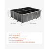 image:imageVEVOR KOI Aquarium Tank Above Ground Fish Pond 127 Gallon Foldable Canvas Fish Pool Pond with Clear Viewing Panel OutdoorIndoor No Dig Turtle Goldfish Pond with 304SS Frame and Drain ValveWith Clear Panel