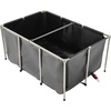image:imageVEVOR KOI Aquarium Tank Above Ground Fish Pond 127 Gallon Foldable Canvas Fish Pool Pond with Clear Viewing Panel OutdoorIndoor No Dig Turtle Goldfish Pond with 304SS Frame and Drain ValveWith Clear Panel