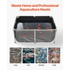 image:imageVEVOR KOI Aquarium Tank Above Ground Fish Pond 127 Gallon Foldable Canvas Fish Pool Pond with Clear Viewing Panel OutdoorIndoor No Dig Turtle Goldfish Pond with 304SS Frame and Drain ValveWith Clear Panel