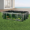 image:imageVEVOR KOI Aquarium Tank Above Ground Fish Pond 127 Gallon Foldable Canvas Fish Pool Pond with Clear Viewing Panel OutdoorIndoor No Dig Turtle Goldfish Pond with 304SS Frame and Drain ValveWith Clear Panel