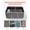 image:imageVEVOR KOI Aquarium Tank Above Ground Fish Pond 127 Gallon Foldable Canvas Fish Pool Pond with Clear Viewing Panel OutdoorIndoor No Dig Turtle Goldfish Pond with 304SS Frame and Drain ValveWith Clear Panel