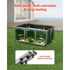 image:imageVEVOR KOI Aquarium Tank Above Ground Fish Pond 127 Gallon Foldable Canvas Fish Pool Pond with Clear Viewing Panel OutdoorIndoor No Dig Turtle Goldfish Pond with 304SS Frame and Drain ValveWith Clear Panel