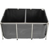 image:imageVEVOR KOI Aquarium Tank Above Ground Fish Pond 127 Gallon Foldable Canvas Fish Pool Pond with Clear Viewing Panel OutdoorIndoor No Dig Turtle Goldfish Pond with 304SS Frame and Drain ValveWith Clear Panel