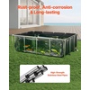 image:imageVEVOR KOI Aquarium Tank Above Ground Fish Pond 127 Gallon Foldable Canvas Fish Pool Pond with Clear Viewing Panel OutdoorIndoor No Dig Turtle Goldfish Pond with 304SS Frame and Drain ValveWith Clear Panel