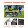 image:imageVEVOR KOI Aquarium Tank Above Ground Fish Pond 127 Gallon Foldable Canvas Fish Pool Pond with Clear Viewing Panel OutdoorIndoor No Dig Turtle Goldfish Pond with 304SS Frame and Drain ValveWith Clear Panel