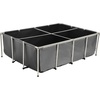 image:imageVEVOR KOI Aquarium Tank Above Ground Fish Pond 127 Gallon Foldable Canvas Fish Pool Pond with Clear Viewing Panel OutdoorIndoor No Dig Turtle Goldfish Pond with 304SS Frame and Drain ValveWith Clear Panel