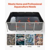image:imageVEVOR KOI Aquarium Tank Above Ground Fish Pond 127 Gallon Foldable Canvas Fish Pool Pond with Clear Viewing Panel OutdoorIndoor No Dig Turtle Goldfish Pond with 304SS Frame and Drain ValveWith Clear Panel