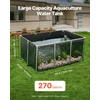 image:imageVEVOR KOI Aquarium Tank Above Ground Fish Pond 127 Gallon Foldable Canvas Fish Pool Pond with Clear Viewing Panel OutdoorIndoor No Dig Turtle Goldfish Pond with 304SS Frame and Drain ValveWith Clear Panel