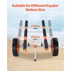image:imageVEVOR Kayak Cart Heavy Duty 450 LBS Load Capacity Kayak Trailer Detachable Canoe Trolley Cart with Adjustable Width amp Nonslip Support Foot 12 Solid Tires for Kayaks Canoes Float Mats Paddleboards