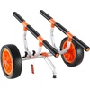 image:imageVEVOR Kayak Cart Heavy Duty 450 LBS Load Capacity Kayak Trailer Detachable Canoe Trolley Cart with Adjustable Width amp Nonslip Support Foot 12 Solid Tires for Kayaks Canoes Float Mats Paddleboards