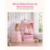 image:imageVEVOR Kids Dress Up Storage with Mirror Dress Up Closet Kids Armoire Wardrobe Closet for Little Girls Toddler Costume Organizer Pretend Princess Storage Dresser for Bedroom Girls Room PinkPink