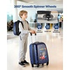 image:imageVEVOR Kids Luggage Set 2 Piece 18 Inch Hardside Rolling Wheels Suitcase with HardShell Backpack Unicorn Kids Carry on Luggage Set Holiday Birthday Gift for Girls amp Boys Airline ApprovedDinosaur