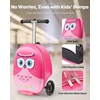 image:imageVEVOR Kids Luggage Set 2 Piece 18 Inch Hardside Rolling Wheels Suitcase with HardShell Backpack Unicorn Kids Carry on Luggage Set Holiday Birthday Gift for Girls amp Boys Airline ApprovedOwl