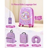 image:imageVEVOR Kids Luggage Set 2 Piece 18 Inch Hardside Rolling Wheels Suitcase with HardShell Backpack Unicorn Kids Carry on Luggage Set Holiday Birthday Gift for Girls amp Boys Airline ApprovedUnicorn