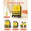image:imageVEVOR Kids Luggage Set 2 Piece 18 Inch Hardside Rolling Wheels Suitcase with HardShell Backpack Unicorn Kids Carry on Luggage Set Holiday Birthday Gift for Girls amp Boys Airline ApprovedYellow