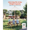 image:imageVEVOR Kids Picnic Table with Umbrella 3in1 Sand amp Water Table Outdoor Wooden Table and Bench Set with 2 Trays 4People Patio Dining Furniture for Garden Backyard and Porch Walnut