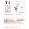 image:imageVEVOR LVLP Air Spray Gun Gravity Feed Paint Sprayer Gun with 3 Nozzles 131417mm 600ml Capacity Automotive Paint Sprayer with Air Regulator for Furniture Car Painting Home ImprovementLVLP 131417mm