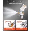 image:imageVEVOR LVLP Air Spray Gun Gravity Feed Paint Sprayer Gun with 3 Nozzles 131417mm 600ml Capacity Automotive Paint Sprayer with Air Regulator for Furniture Car Painting Home ImprovementHVLP 131417mm