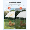 image:imageVEVOR Large Metal Chicken Coop with Run Walkin Chicken Coop for Yard with Waterproof Cover 65 x 98 x 65 ft Spire Roof Large Poultry Cage for Hen House Duck Coop and Rabbit Run1181L x 2362W x 787H