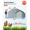 image:imageVEVOR Large Metal Chicken Coop with Run Walkin Chicken Coop for Yard with Waterproof Cover 65 x 98 x 65 ft Spire Roof Large Poultry Cage for Hen House Duck Coop and Rabbit Run1181L x 2362W x 787H