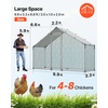 image:imageVEVOR Large Metal Chicken Coop with Run Walkin Chicken Coop for Yard with Waterproof Cover 65 x 98 x 65 ft Spire Roof Large Poultry Cage for Hen House Duck Coop and Rabbit Run1181L x 394W x 787H