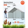 image:imageVEVOR Large Metal Chicken Coop with Run Walkin Chicken Coop for Yard with Waterproof Cover 65 x 98 x 65 ft Spire Roof Large Poultry Cage for Hen House Duck Coop and Rabbit Run1176L x 792W x 792H