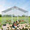 image:imageVEVOR Large Metal Chicken Coop with Run Walkin Chicken Coop for Yard with Waterproof Cover 65 x 98 x 65 ft Spire Roof Large Poultry Cage for Hen House Duck Coop and Rabbit Run1180L x 780W x 780H