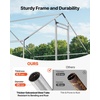 image:imageVEVOR Large Metal Chicken Coop with Run Walkin Chicken Coop for Yard with Waterproof Cover 65 x 98 x 65 ft Spire Roof Large Poultry Cage for Hen House Duck Coop and Rabbit Run1176L x 792W x 792H